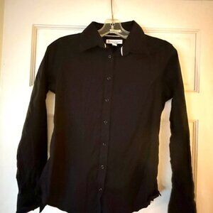 Black Casual Button Down Shirt